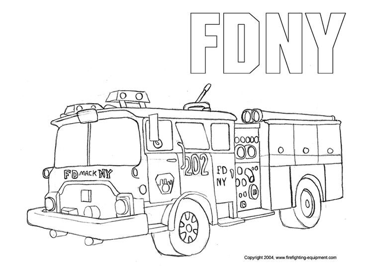 Fire Truck Coloring Pages Printable
 FDNY Fire Truck coloring pages free printable Enjoy