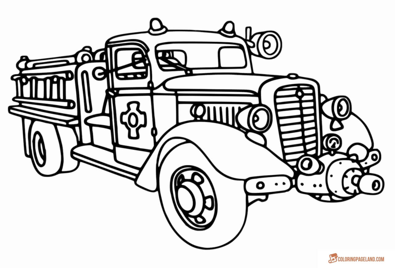 Fire Truck Coloring Pages Printable
 Fire Truck Coloring Pages Free Printable in HD