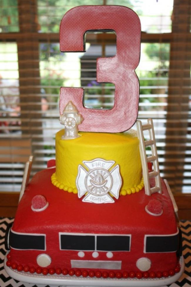 Firefighter Birthday Cake
 A Boy s Fireman Birthday Adventure