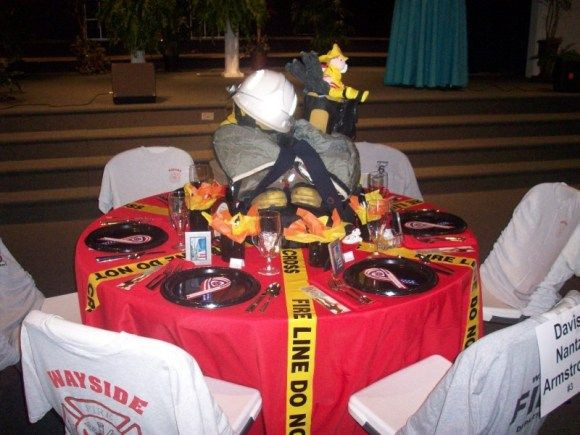 Firefighter Retirement Party Ideas
 Fire Fighters Parade of Tables