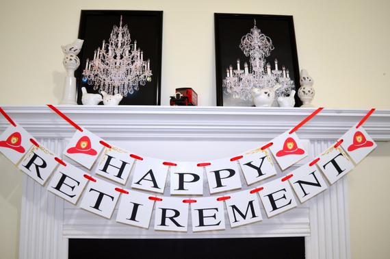 Firefighter Retirement Party Ideas
 Firefighter Retirement Banner Fireman s Retirement sign