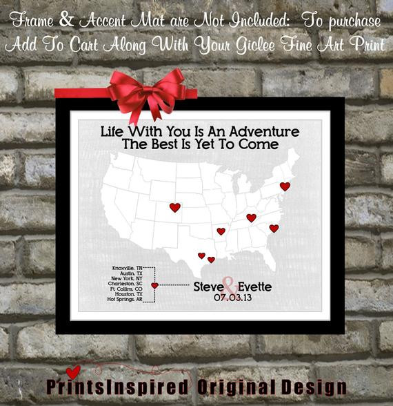 First Anniversary Gift Ideas For Couple
 Custom 1st First Wedding Anniversary Gift For by