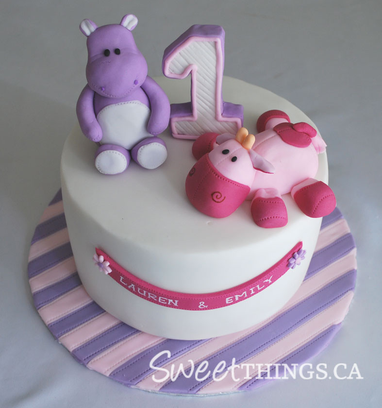 First Birthday Cake Ideas Girl
 SweetThings Twins 1st Birthday Cake