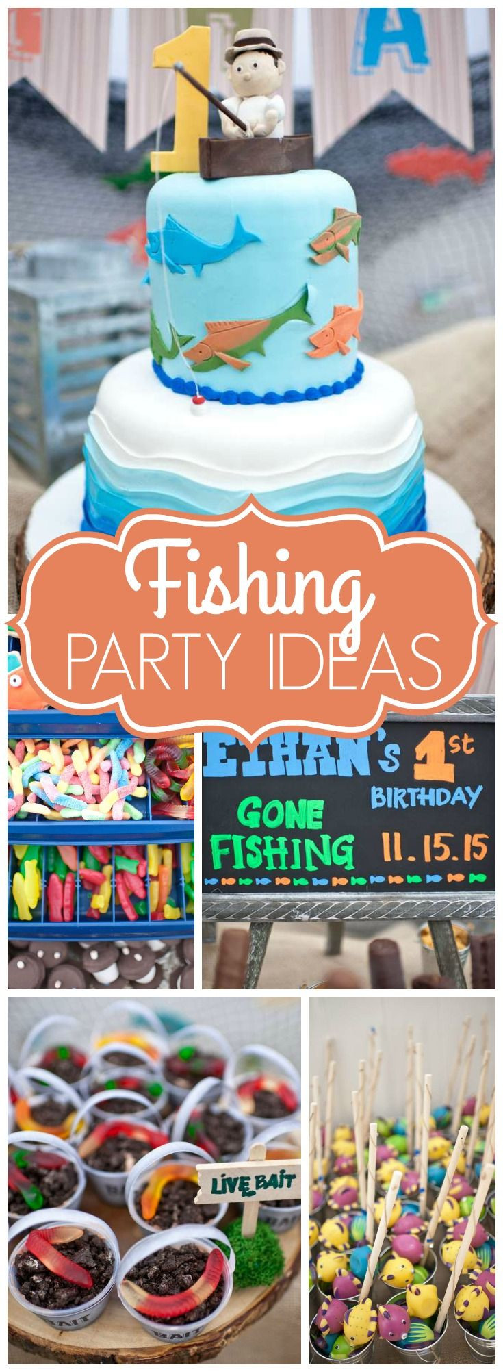 First Birthday Party Ideas Boys
 Gone Fishing Birthday "Ethan s Gone Fishing 1st Birthday