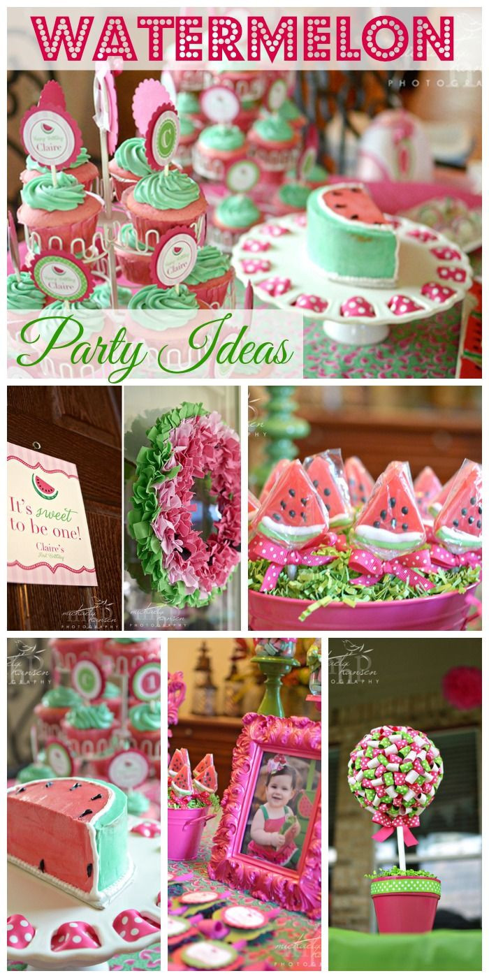 First Birthday Party Ideas Summer
 Watermelon Birthday "Watermelon 1st Birthday Party