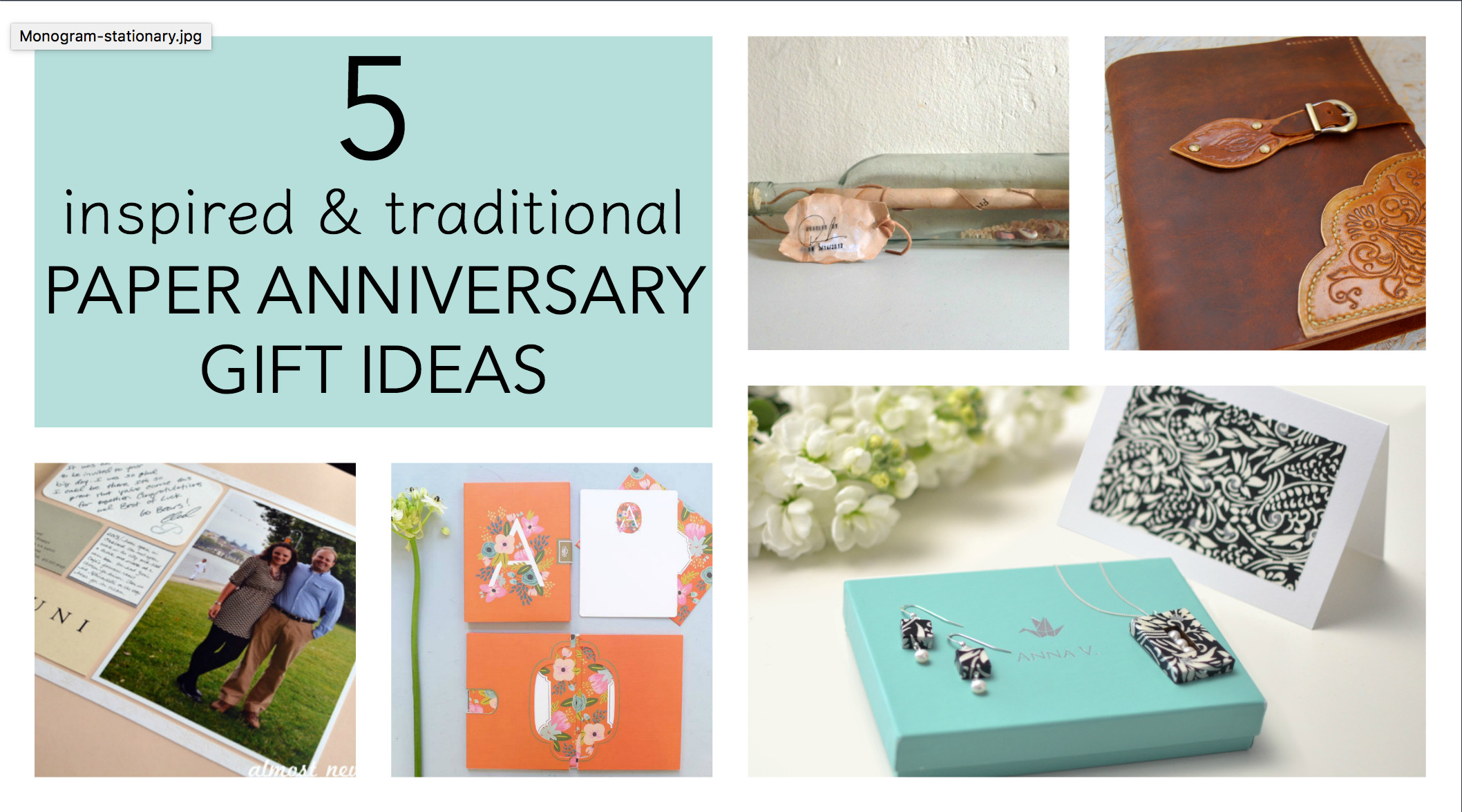 First Wedding Anniversary Gift Ideas For Her
 5 Traditional Paper Anniversary Gift Ideas for Her Paper