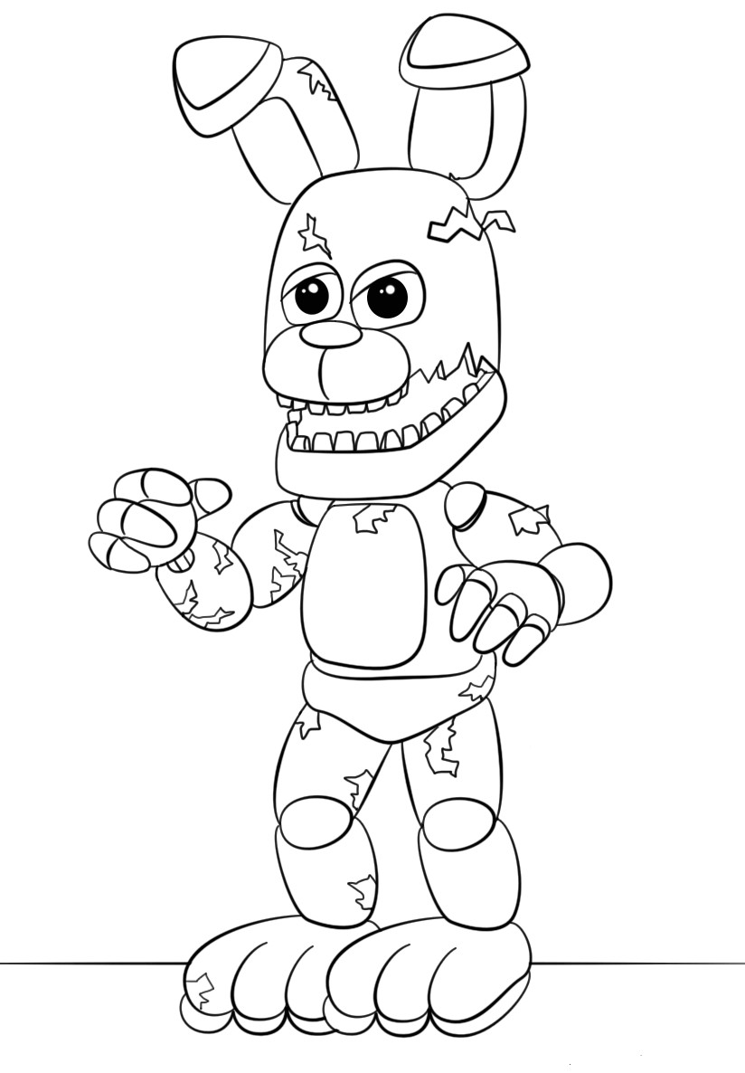 Five Nights At Freddy Coloring Pages
 Free Printable Five Nights At Freddy s FNAF Coloring Pages