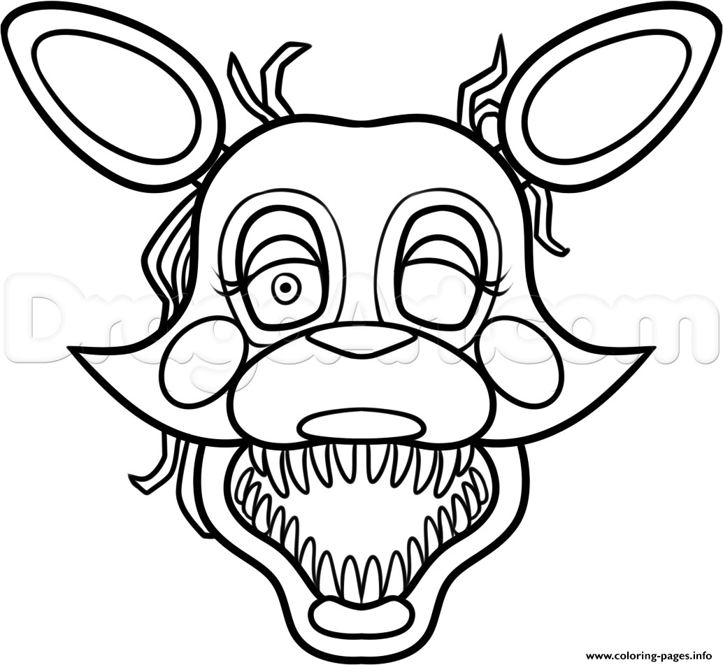 Five Nights At Freddy Coloring Pages
 Mangle From Five Nights At Freddys 2 Fnaf Coloring Pages