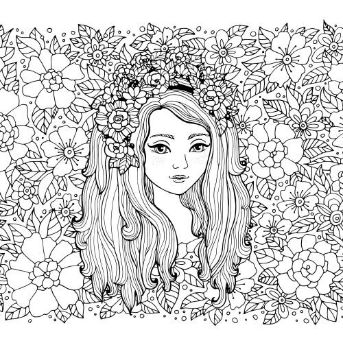 Flower Girl Coloring Pages
 1000 images about Colorir on Pinterest