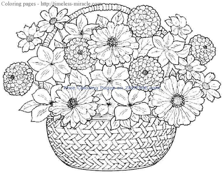 Flowers Coloring Pages For Girls
 Coloring pages for girls flowers timeless miracle