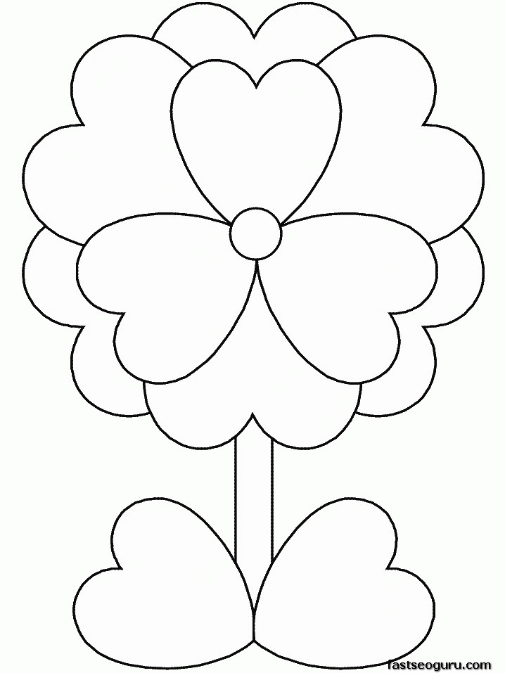 Flowers Coloring Pages For Girls
 Flower Coloring Pages For Girls AZ Coloring Pages