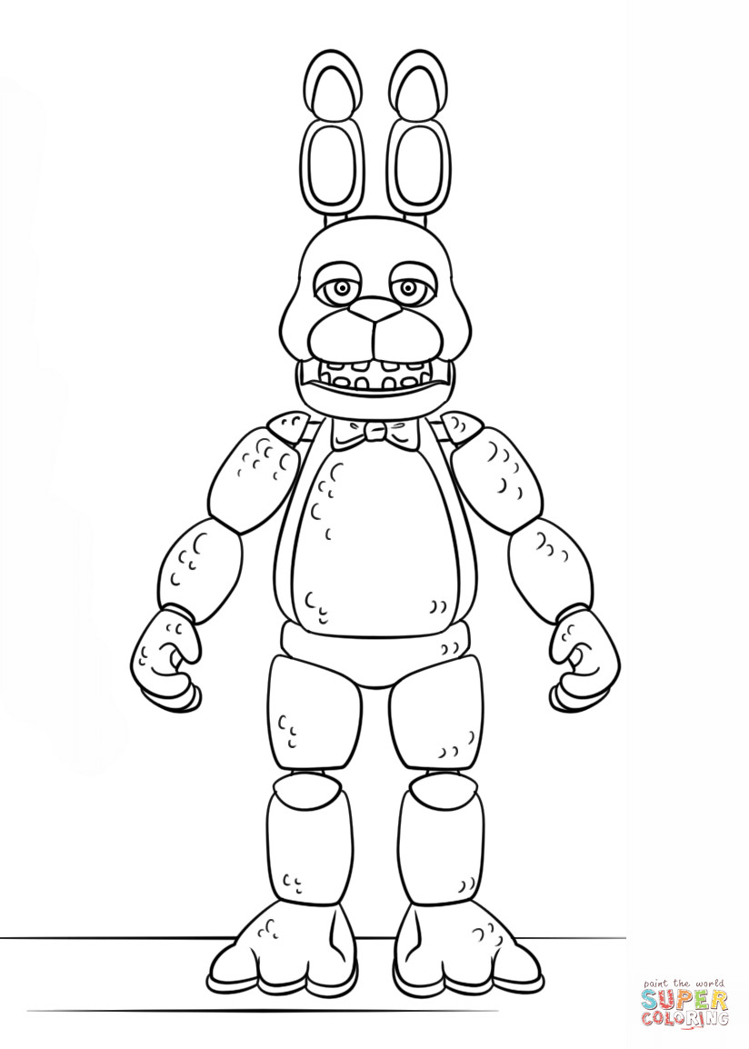 Fnaf Coloring Pages For Boys
 FNAF Toy Bonnie coloring page