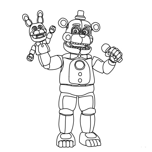 Fnaf Coloring Pages For Boys
 Free Printable Five Nights At Freddy s FNAF Coloring Pages