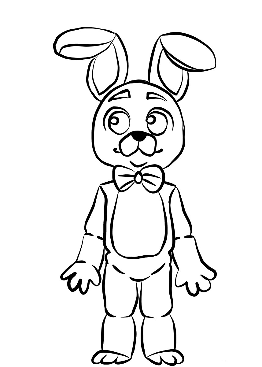 Fnaf Coloring Pages For Boys
 Bonnie FNAF Coloring Pages five nights at freddys