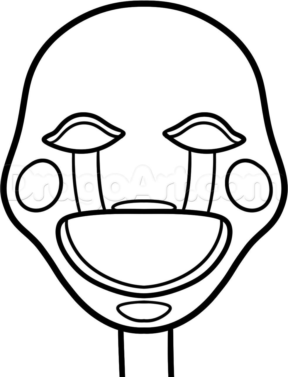 Fnaf Coloring Pages For Boys
 how to draw the puppet easy step 6 fnaf