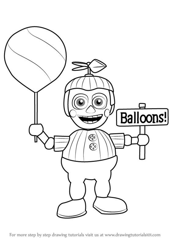 Fnaf Coloring Pages For Boys
 Learn How to Draw Balloon boy from Five Nights at Freddy s