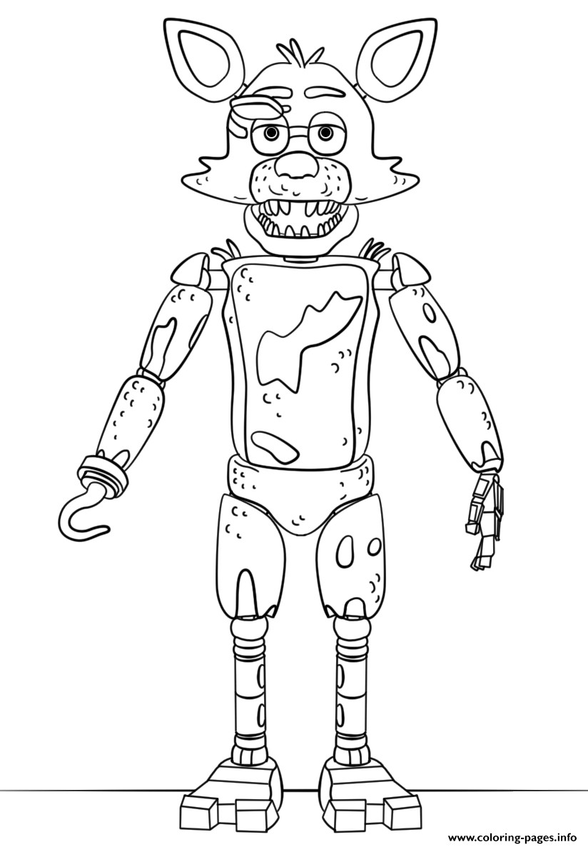 Fnaf Coloring Pages For Boys
 Fnaf Toy Foxy Coloring Pages Printable