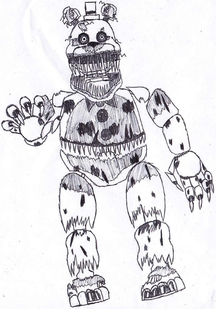 Fnaf Coloring Pages Nightmare
 Nightmare Fredbear by Ask Ishiro Gojira on DeviantArt