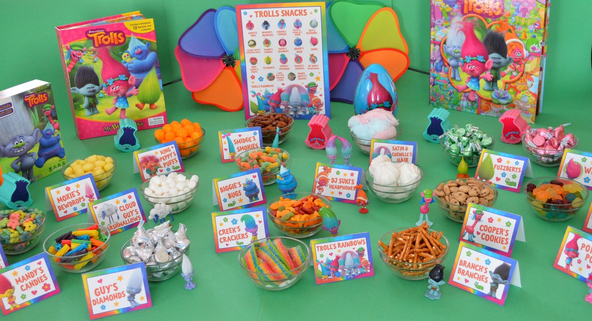 Food Ideas For A Troll Party
 Trolls Party Food Card Set – Party Printable Templates & Games
