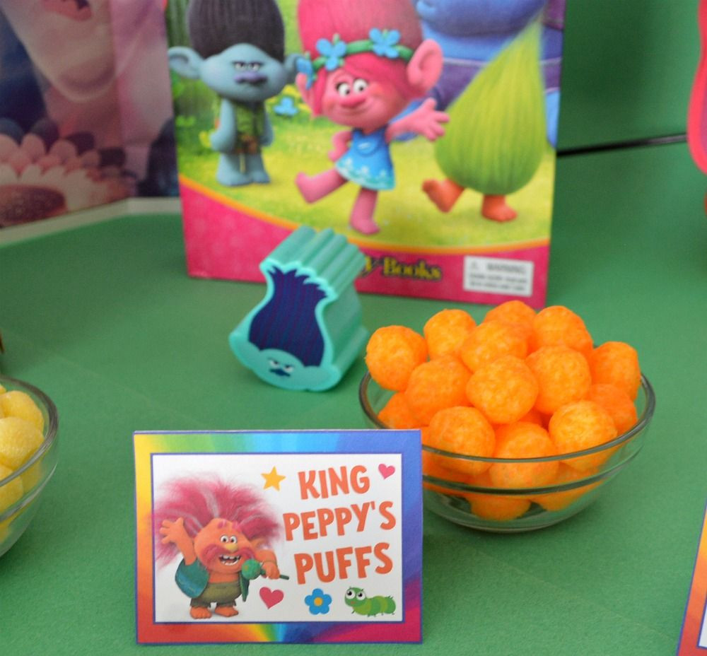Food Ideas For A Troll Party
 Trolls Party Food Card Set Audrey