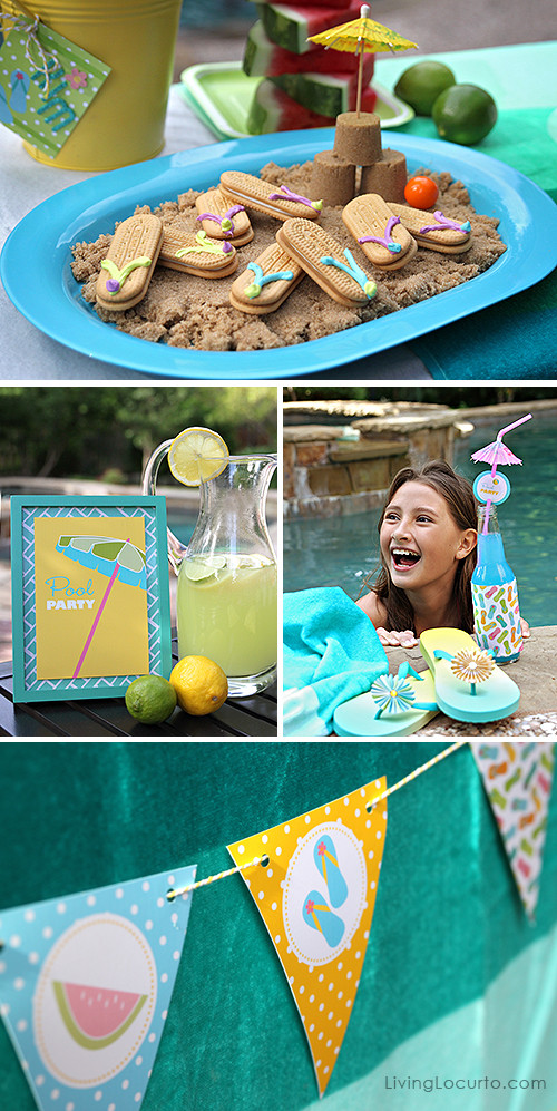 Food Ideas For Pool Party
 Free Printable Pool Party Tags Summer Party Ideas