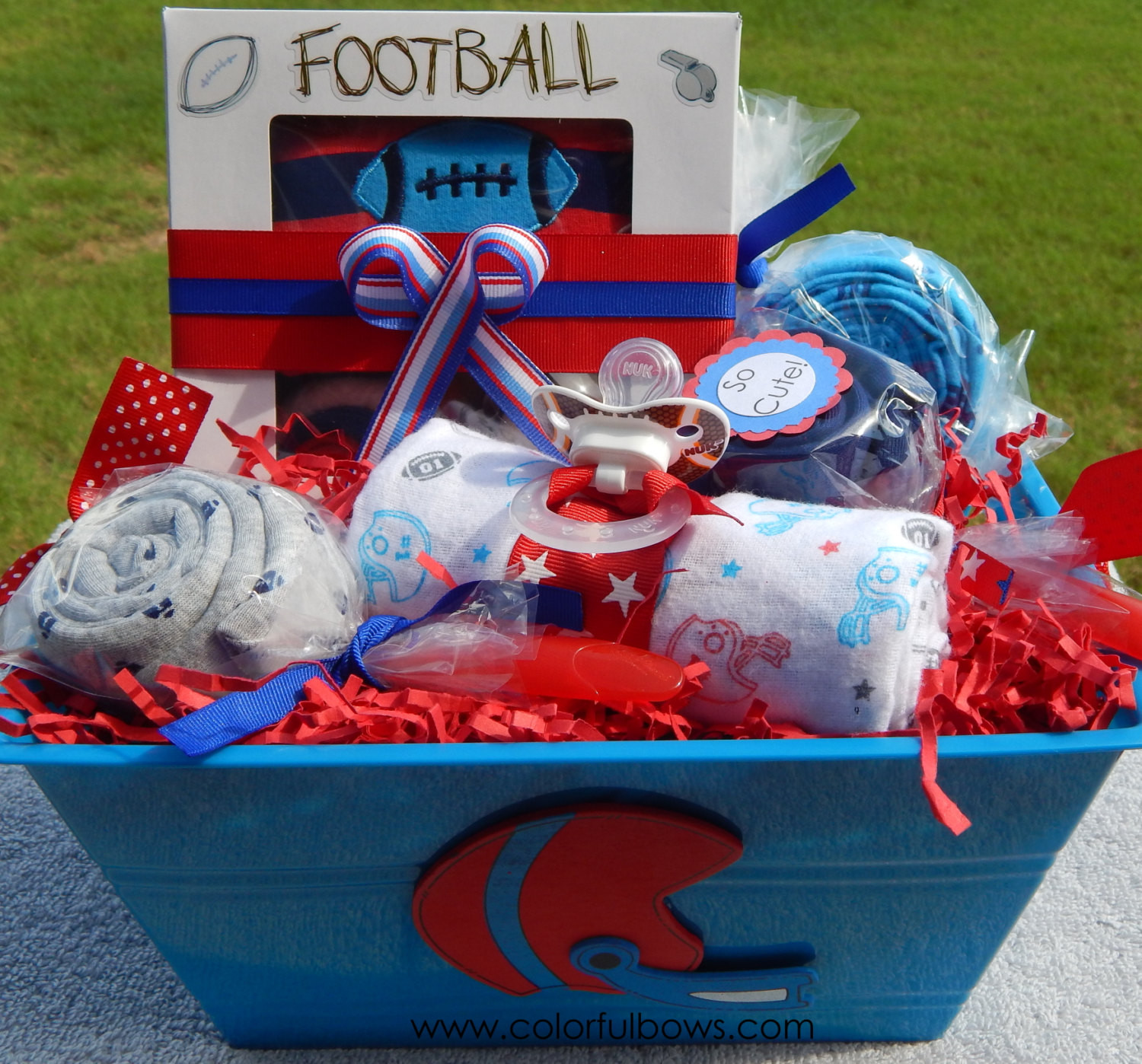 Football Gift Ideas For Boys
 Football Baby Shower Deluxe Baby Boy Gift Basket READY TO