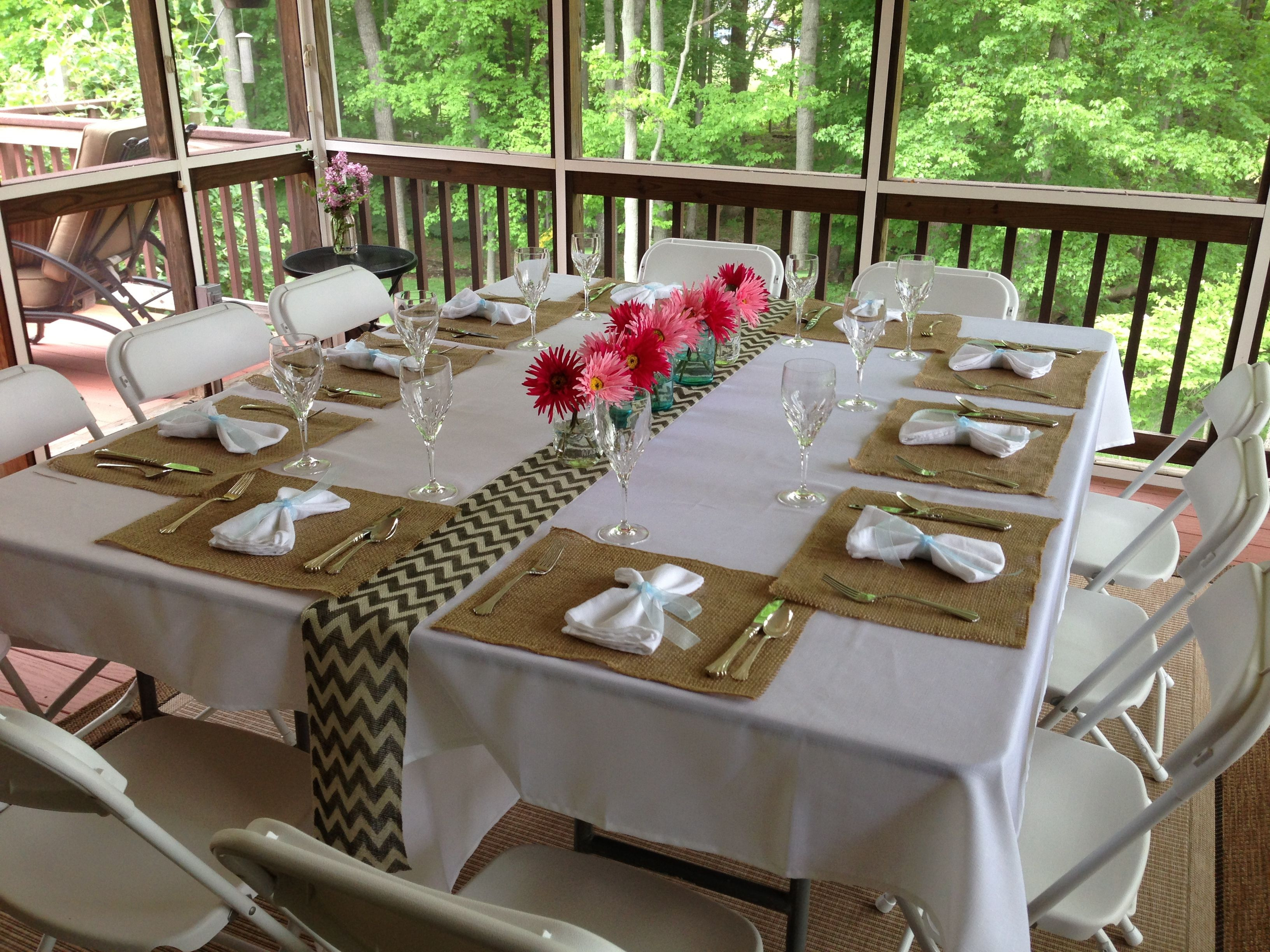 Formal Dinner Party Ideas
 Simple but elegant prom dinner on the porch