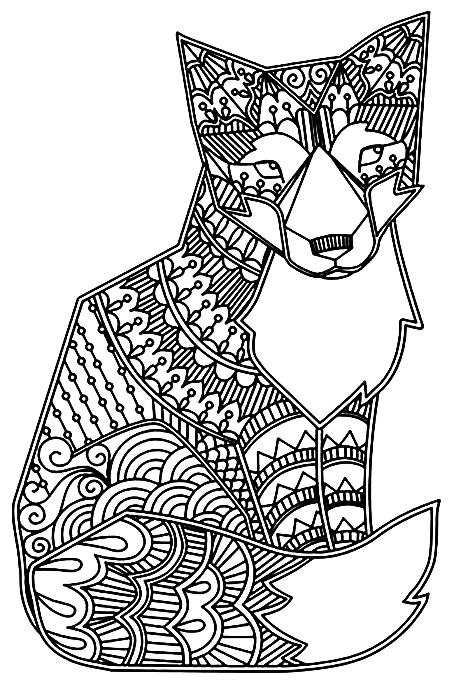 Fox Girl Coloring Pages For Adults
 Fox Foxes Adult Coloring Pages