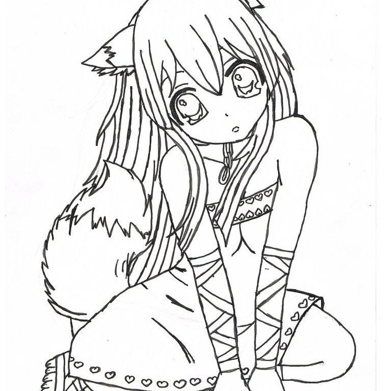 Fox Girl Coloring Pages For Adults
 Kids Coloring Pages