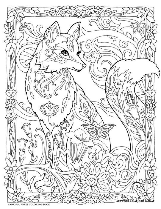 Fox Girl Coloring Pages For Adults
 Foxy Lady Print&Coloring