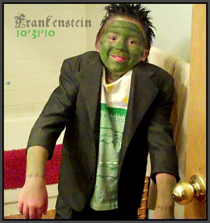 Frankenstein Costume DIY
 Crombie Family Blog