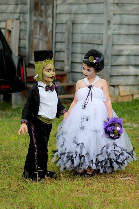 Frankenstein Costume DIY
 Bride of Frankenstein Costume Tutu Dress by atutudes on