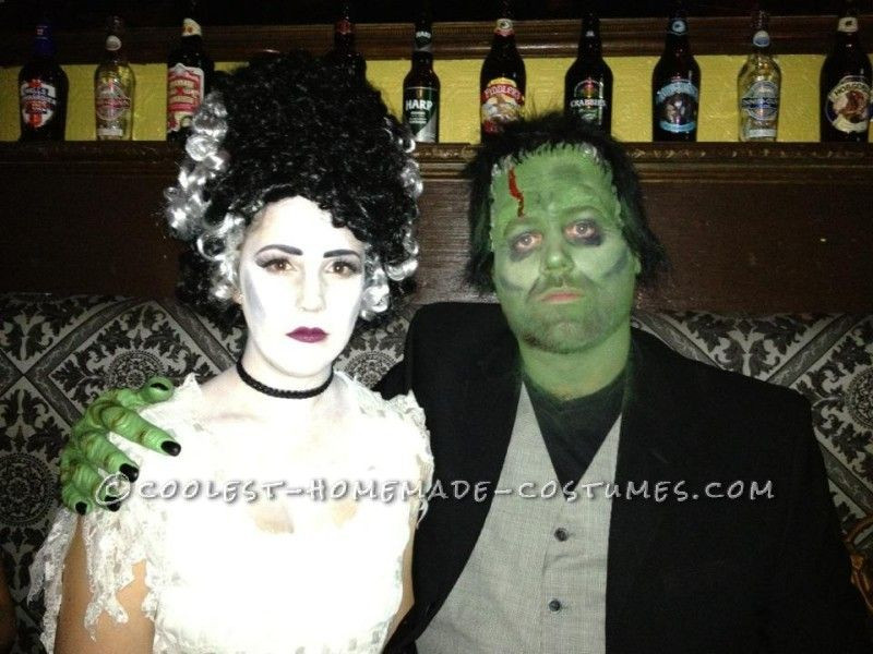 Frankenstein Costume DIY
 Cool DIY Couple Costume Bride of Frankenstein and The