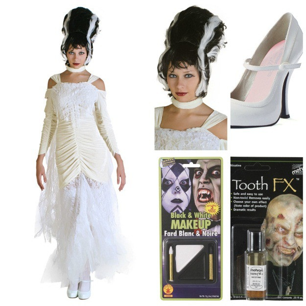 Frankenstein Costume DIY
 DIY Bride of Frankenstein Costume and Makeup Halloween