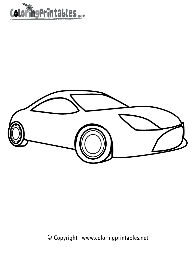 Free Boys Car Coloring Pages
 Free Sports Car Coloring Page