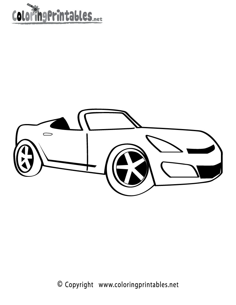 Free Boys Car Coloring Pages
 Convertible Car Coloring Page A Free Boys Coloring Printable