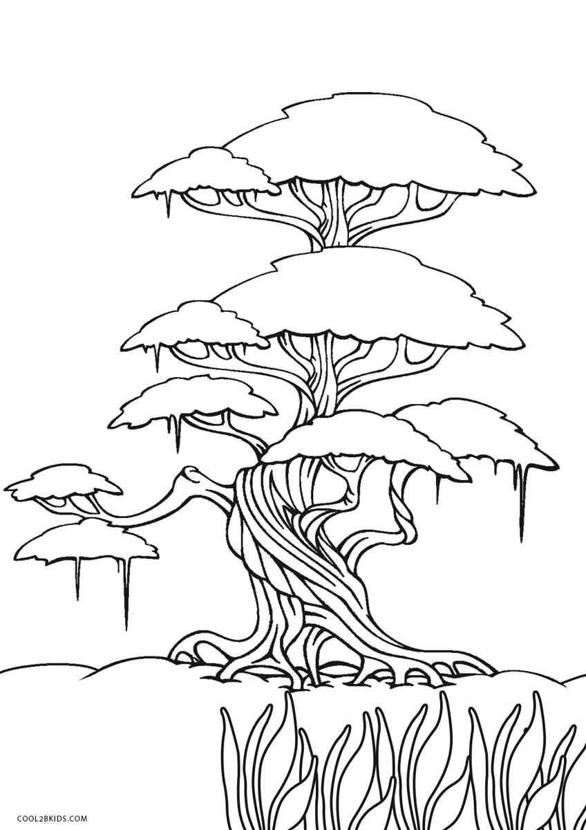 Free Coloring Book
 Free Printable Tree Coloring Pages For Kids