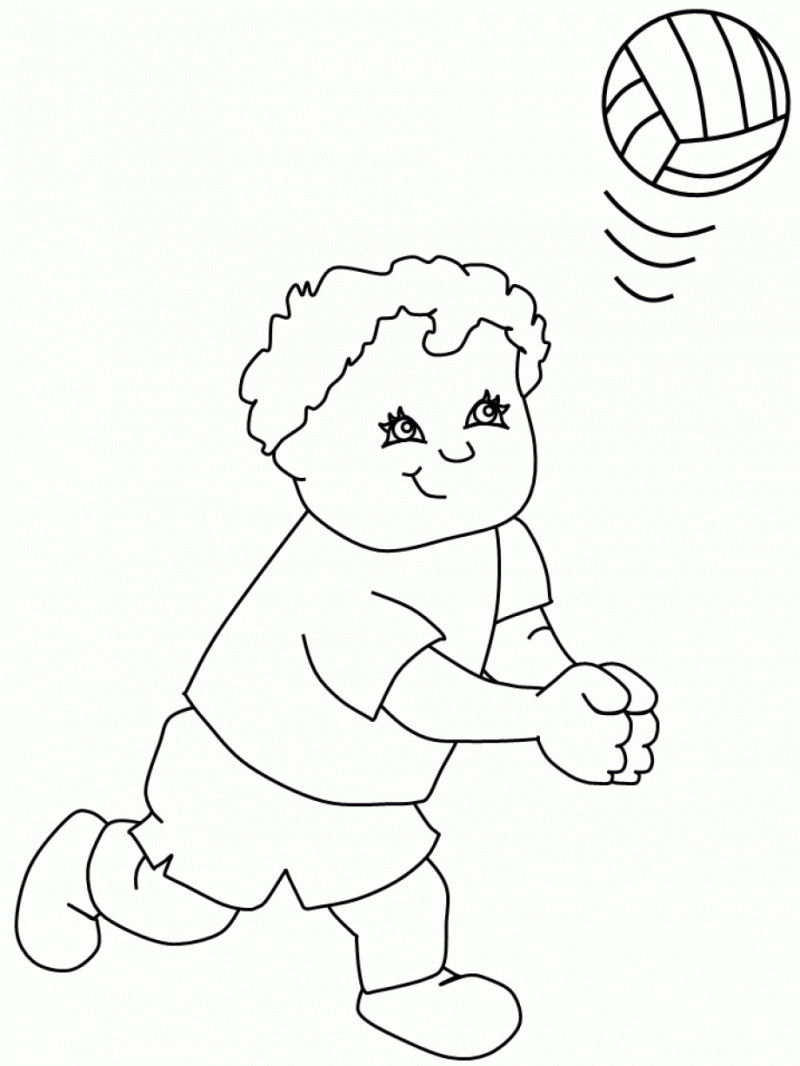 Free Coloring Book Pages For Toddlers
 Free Printable Volleyball Coloring Pages For Kids