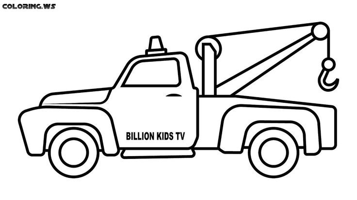 Free Coloring Pages-Boys Cars &amp; Trucks
 Tow Truck Coloring Pages For Kids