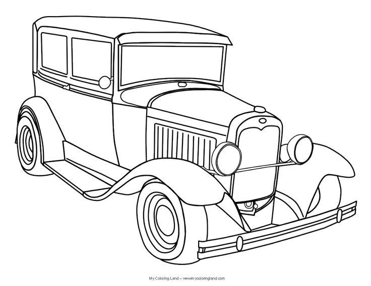 Free Coloring Pages-Boys Cars &amp; Trucks
 Beautiful Classic Cars Coloring Pages foto