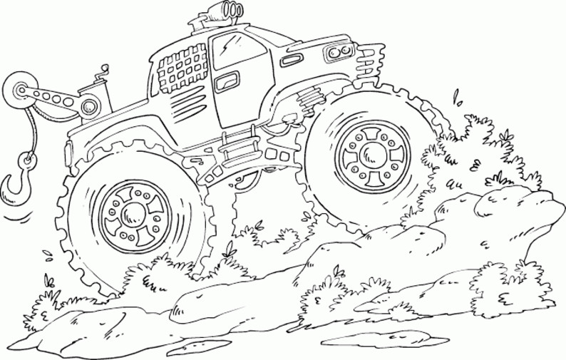 Free Coloring Pages-Boys Cars &amp; Trucks
 Free Printable Monster Truck Coloring Pages For Kids