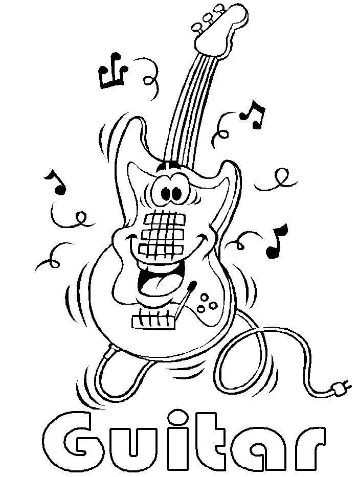 Free Coloring Pages For Boys Mandalon
 Musical Instrument Coloring Pages Print Out Coloring Home