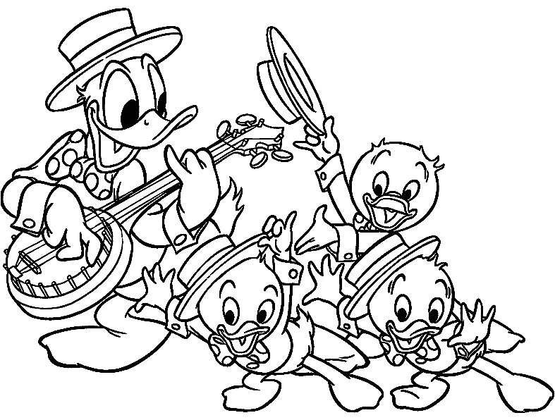 Free Coloring Pages For Boys Mandalon
 coloring pages of duck and ren playing music 2014