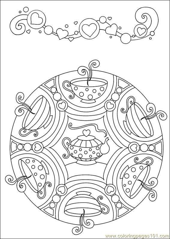 Free Coloring Pages For Boys Mandalon
 tea mandolin coloring pages Pinterest