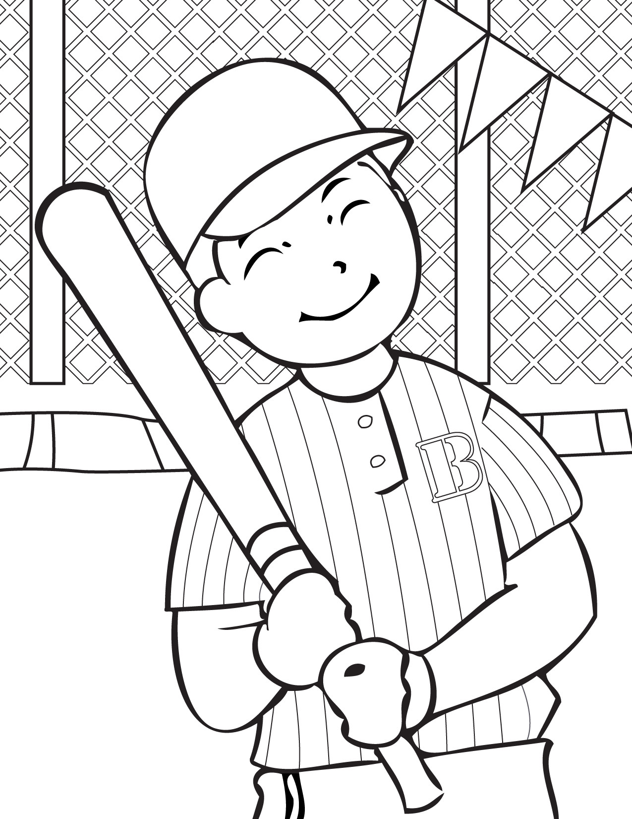 Free Coloring Pages For Boys+Sports
 Free Printable Baseball Coloring Pages for Kids Best