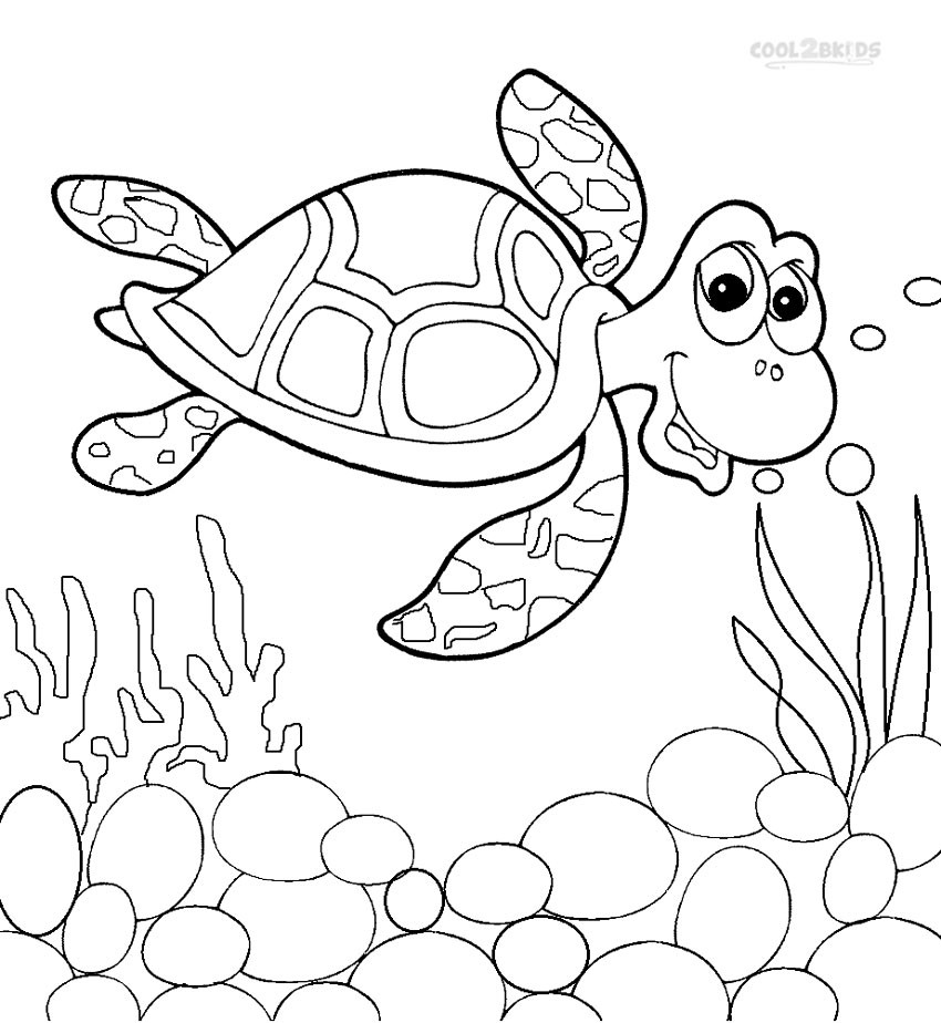 Free Coloring Pages For Boys Turtle
 Printable Sea Turtle Coloring Pages For Kids
