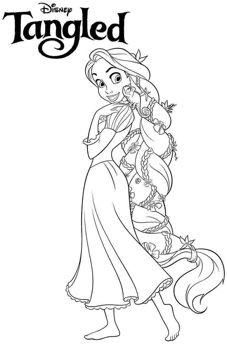 Free Coloring Pages For Girls Disney
 Disney Princess Colouring Pages Rapunzel