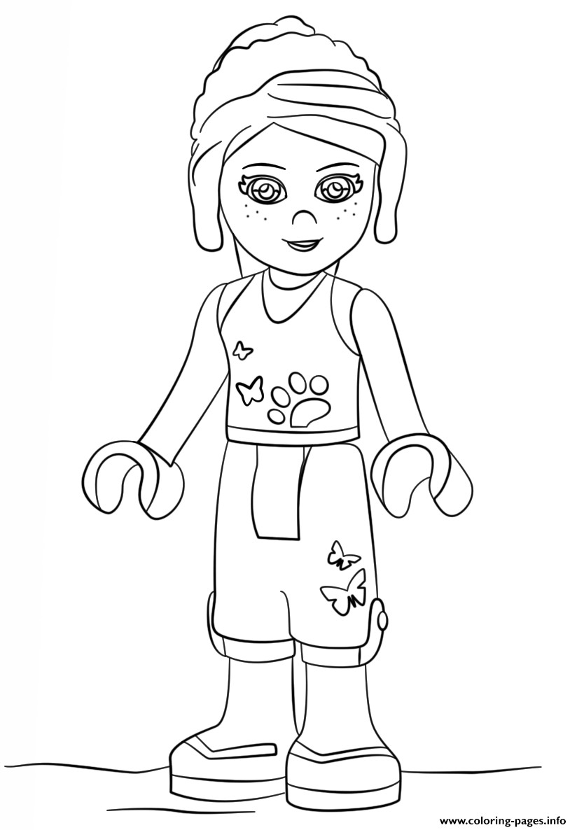 Free Coloring Pages Girls Legos
 Lego Friends Mia Girls Coloring Pages Printable