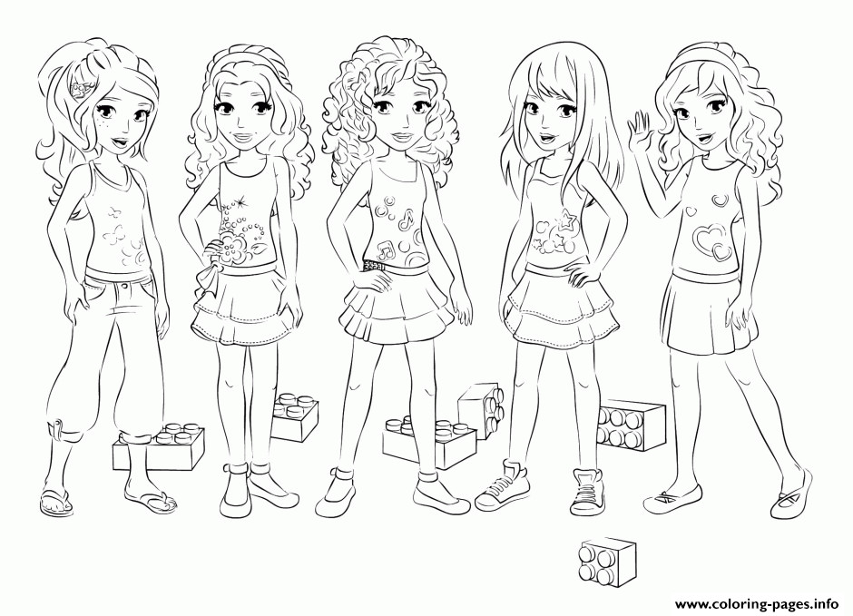 Free Coloring Pages Girls Legos
 Lego Friends Girls Coloring Pages Printable