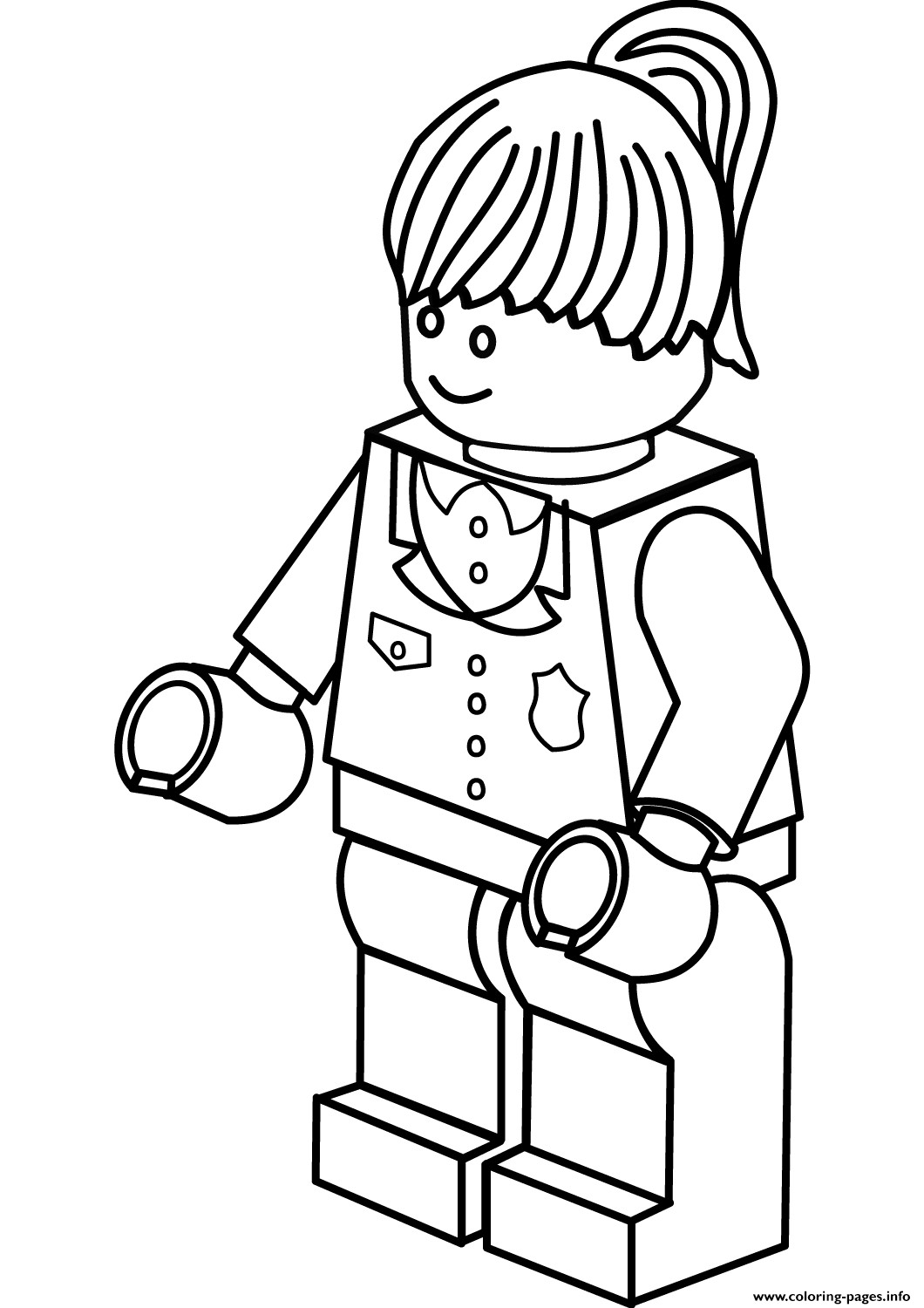 Free Coloring Pages Girls Legos
 Lego Police Woman Coloring Pages Printable